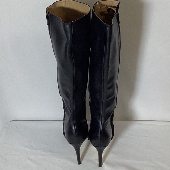 ANN TAYLOR Josie Suede & Leather Knee High Stiletto Boots Black Size 7 1/2 - Picture 5 of 8